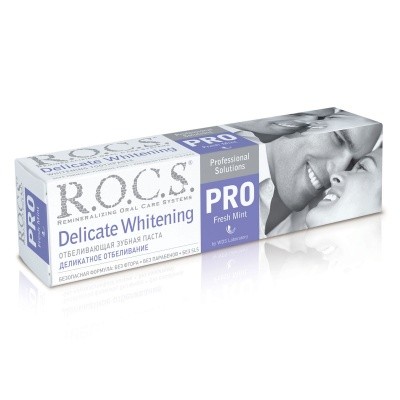 Зубная паста R.O.C.S. PRO Деликатное Отбеливание - Fresh Mint, 135 гр