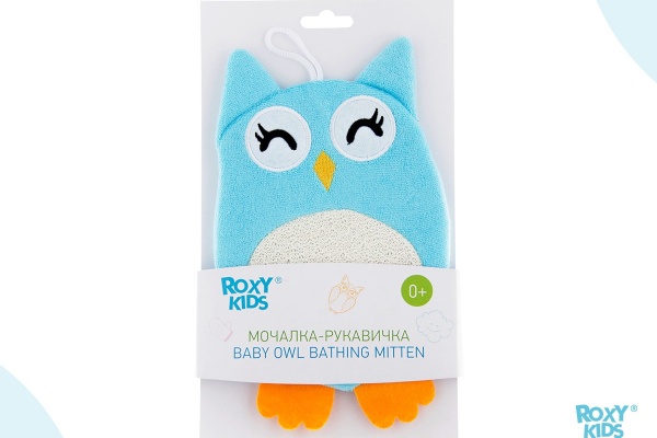 Мочалка детская для купания малышей Baby Owl ROXY-KIDS