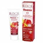 Зубная паста ROCS Teens Вкус активного дня. Кола и Лимон, 74 гр