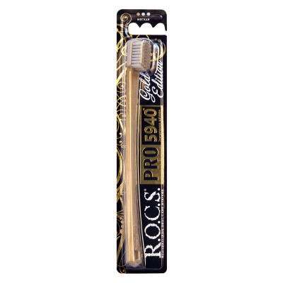 Зубная щетка ROCS PRO Gold Edition, мягкая